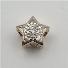 Pandora SHINE MET ALE Gold Plated Celestial Star Clear CZ Charm 768466C01